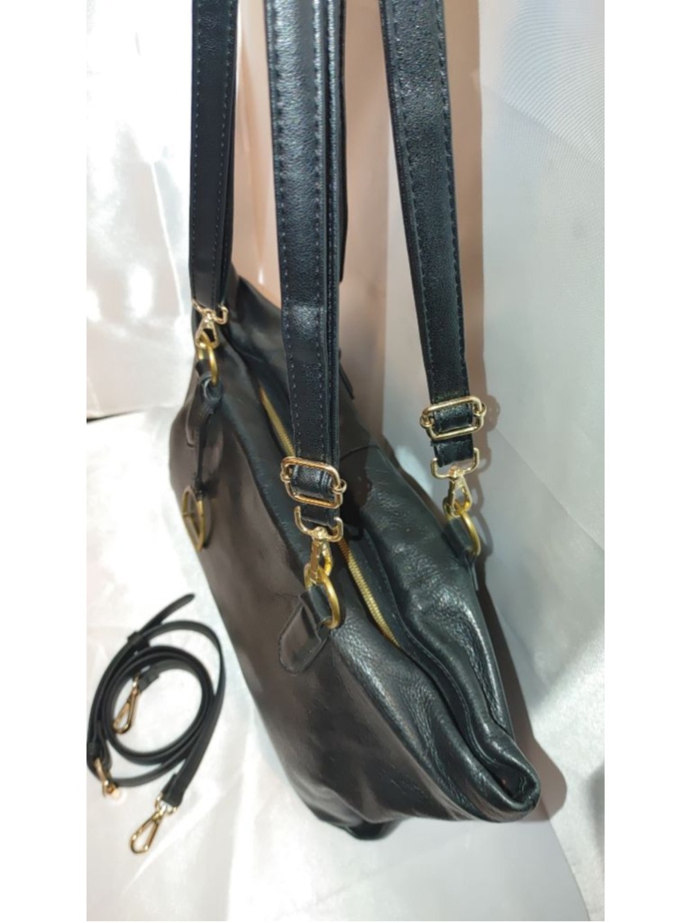 Margot New York Pebbled Leather Satchel - Picture 3 of 5